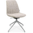 STUHL  in Aluminium Bouclé Metall, Textil  - Greige/Alufarben, Design, Textil/Metall (46/81,5-84,5/55cm) - Johann Jakob