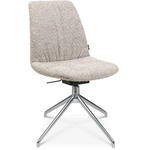 STUHL  in Aluminium Bouclé Metall, Textil  - Greige/Alufarben, Design, Textil/Metall (46/81,5-84,5/55cm) - Johann Jakob