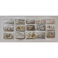 ÖLGEMÄLDE Abstraktes, Strukturen 120/55 cm  - Beige/Hellgrau, Design, Holz/Textil (120/55cm) - Monee