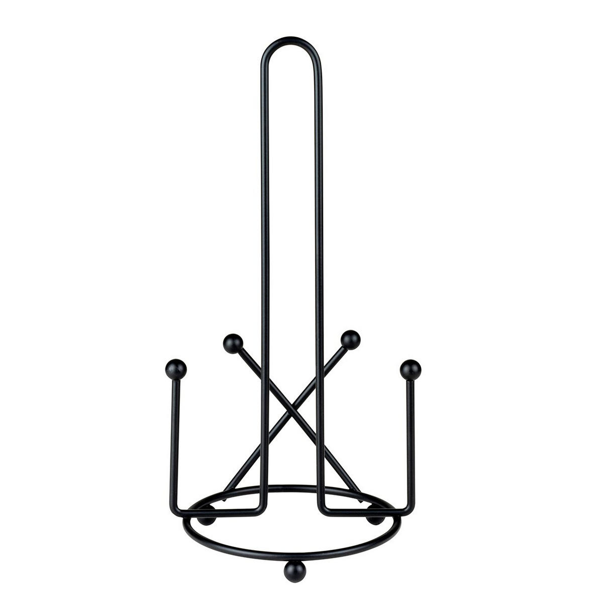 DRŽAČ ZA PAPIRNI UBRUS - crna, Osnovno, metal (14/14/29cm) - Justinus