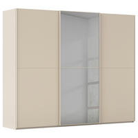 SCHWEBETÜRENSCHRANK 242/223/68 cm,  in Champagner, 3 Tür(en)  - Champagner, KONVENTIONELL, Glas/Holzwerkstoff (242/223/68cm) - Novel