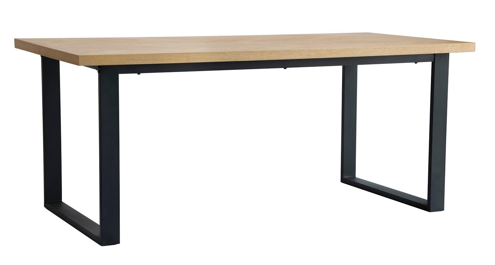 ESSTISCH in Holz, Metall, Holzwerkstoff 180/90/76 cm  - Eichefarben/Schwarz, MODERN, Holz/Holzwerkstoff (180/90/76cm) - MID.YOU