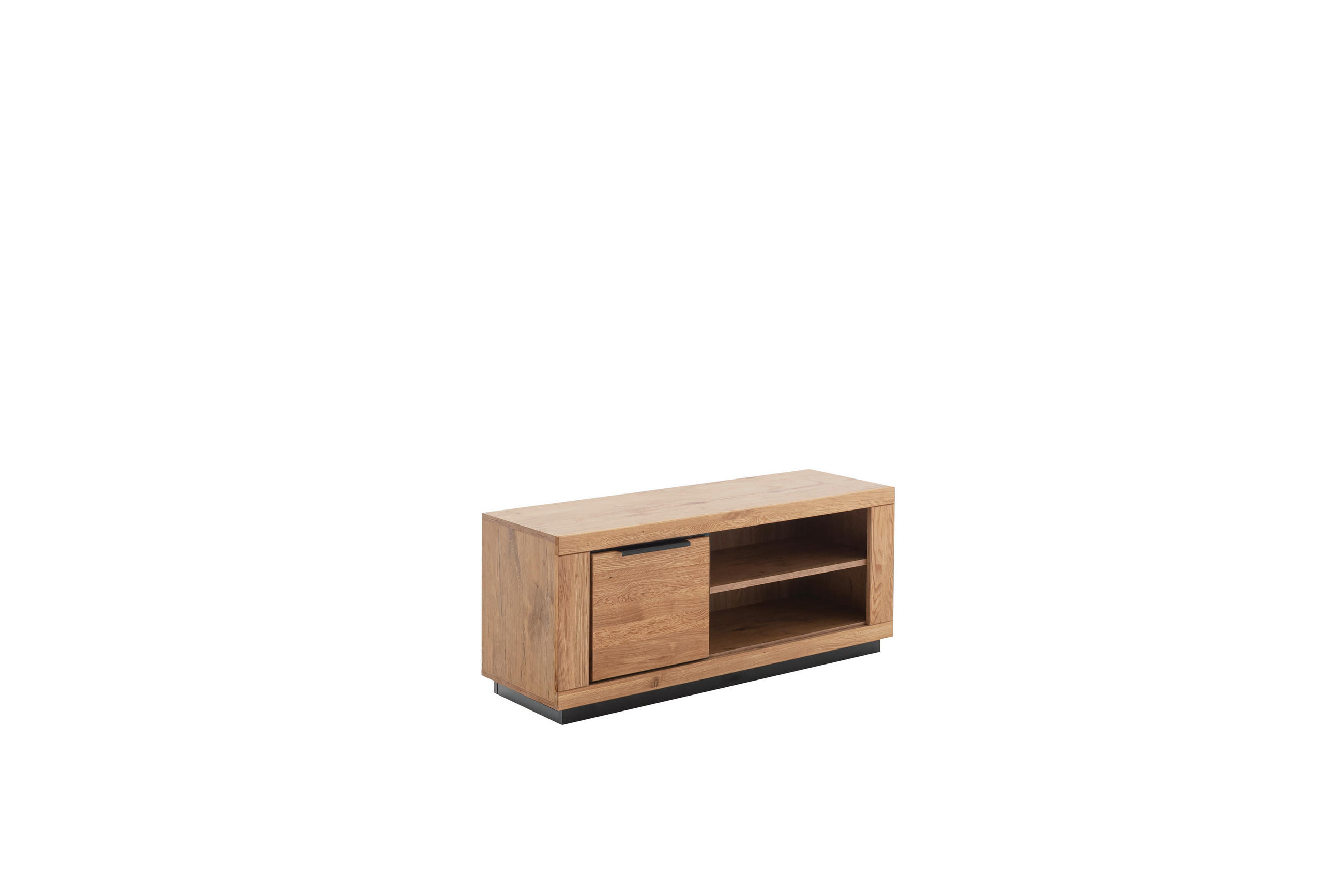 LOWBOARD  in 122/52/54 cm  - Wildeiche/Schwarz, Design, Holz/Holzwerkstoff (122/52/54cm) - MID.YOU