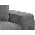 ECKSOFA Anthrazit Chenille Zierkissen, Bettkasten, Rücken echt, Kopfteilverstellung, Sitztiefenverstellung  - Anthrazit/Schwarz, KONVENTIONELL, Kunststoff/Textil (172/268cm) - Carryhome
