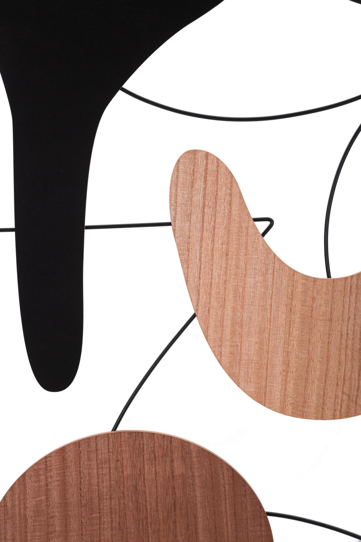 Wanddeko Astroy B Holzwerkstoff  - Schwarz/Naturfarben, Basics, Holzwerkstoff (60/80/2cm)