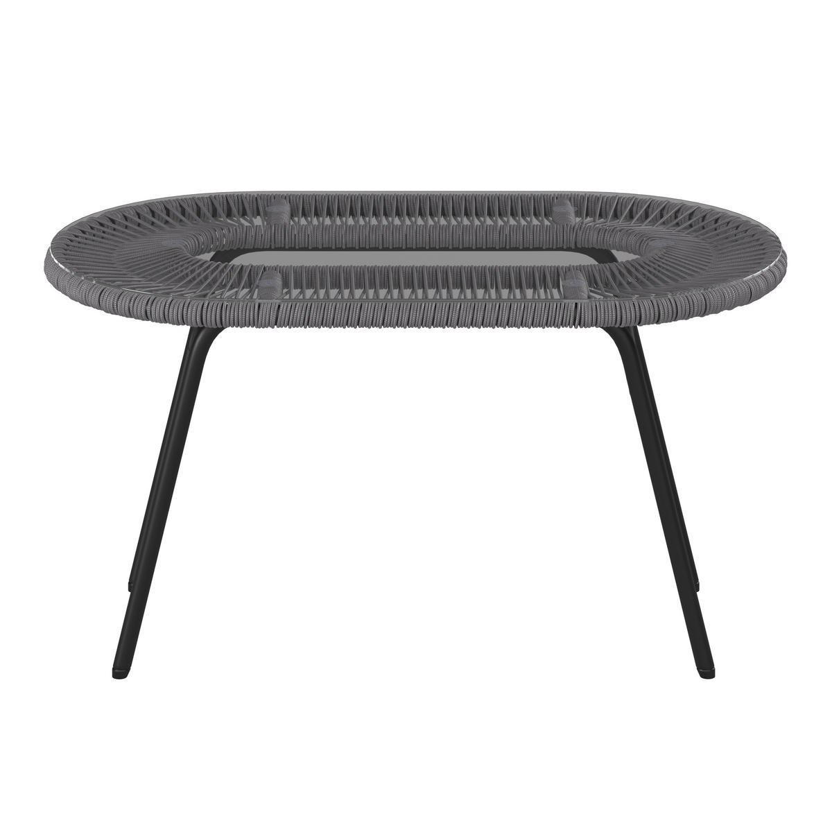 GARTENSET   - Schwarz/Grau, Modern, Textil/Metall (90/50/38cm) - Ambia Garden