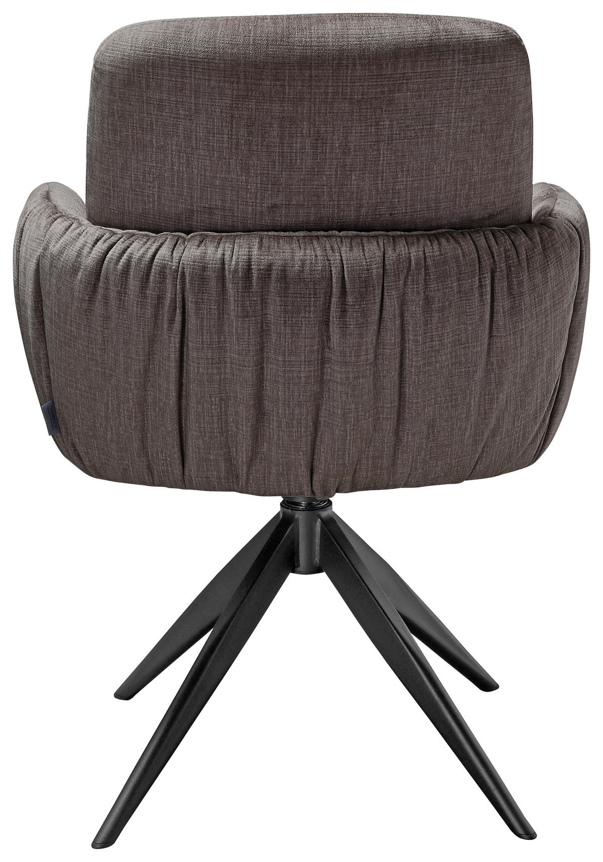 ŽIDLE S PODRUČKAMI, železo, samet, černá, šedavě hnědá - černá/šedavě hnědá, Design, kov/textil (59/85/62cm) - Moderano