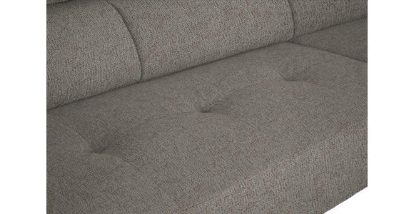 ECKSOFA in Webstoff Greige 280/205 cm - Greige/Schwarz, Design, Textil/Metall (280/205cm) - Xora