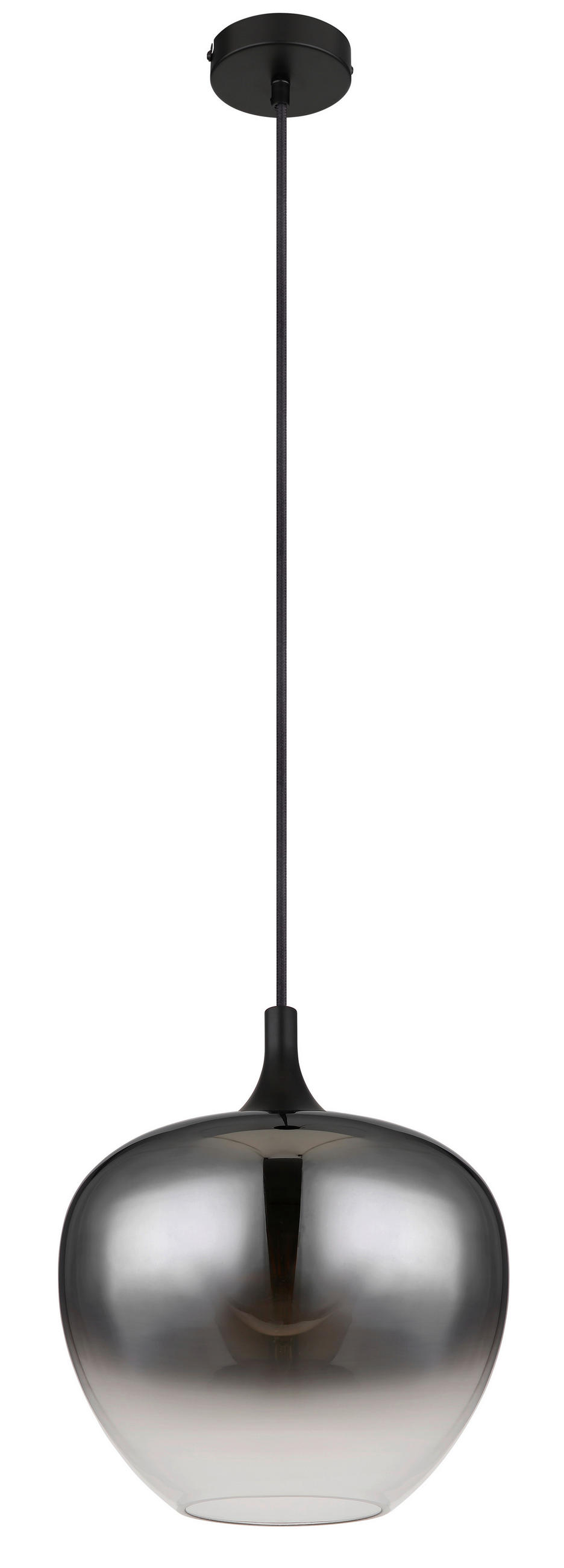 HÄNGELEUCHTE 29/120 cm    - Schwarz, Design, Glas/Metall (29/120cm) - Globo