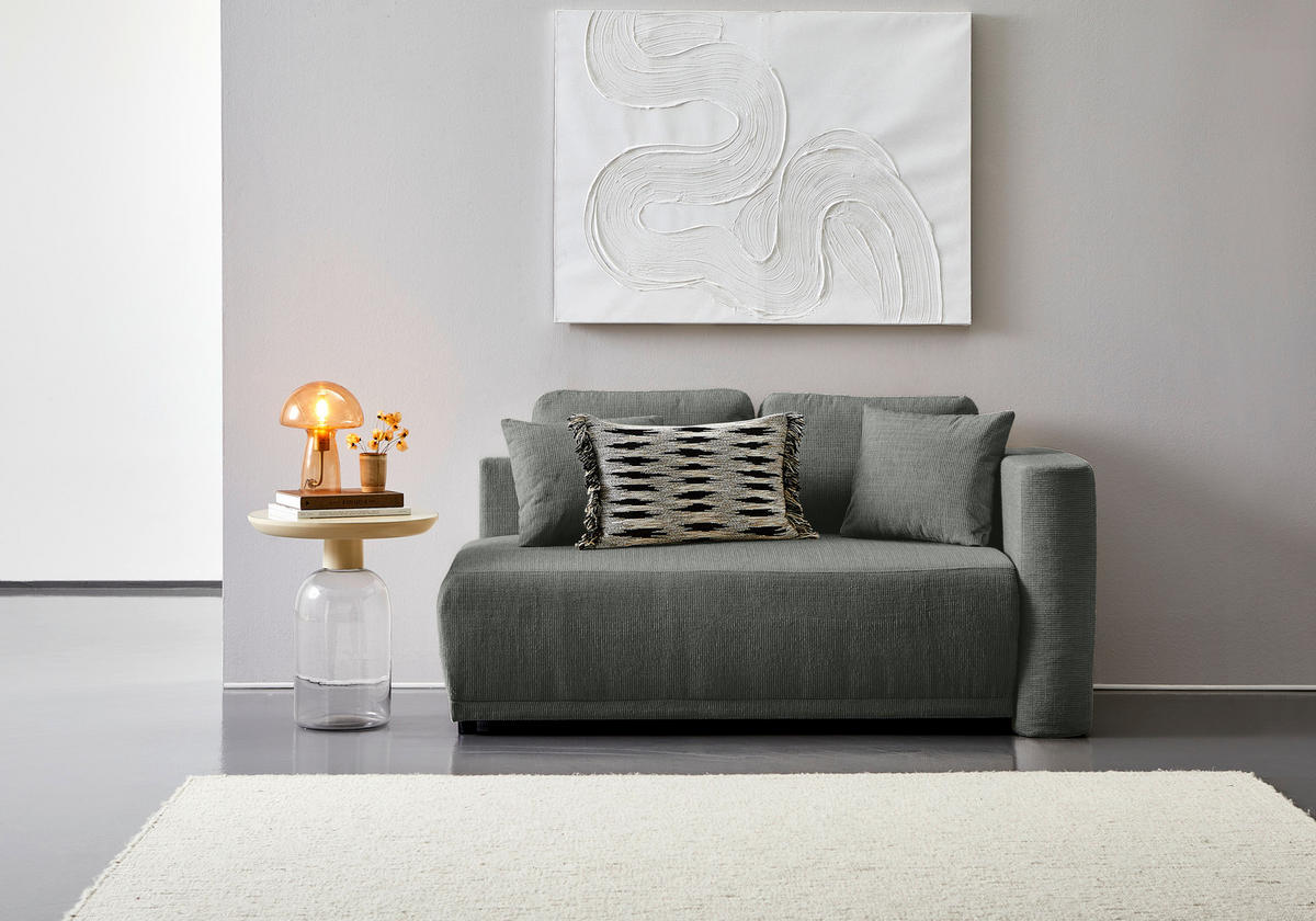 CHAISELONGUE Chenille Anthrazit  - Anthrazit/Schwarz, KONVENTIONELL, Kunststoff/Textil (171/73/93cm) - Carryhome