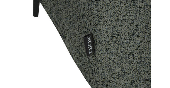 ECKSOFA in Struktur Grau  280/205 cm  - Schwarz/Grau, Design, Textil/Metall (280/205cm) - Xora