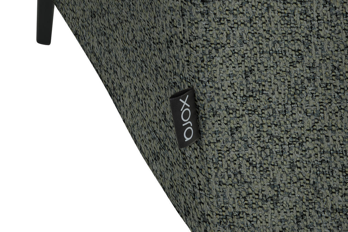 ECKSOFA in Struktur Grau  280/205 cm  - Schwarz/Grau, Design, Textil/Metall (280/205cm) - Xora