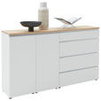 SIDEBOARD  in 180/102/41 cm  - Eichefarben/Silberfarben, Design, Holz/Holzwerkstoff (180/102/41cm) - Dieter Knoll