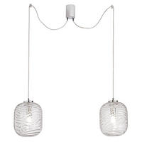 HÄNGELEUCHTE Luce Ambiente e Design 24,5/9/250 cm   - Chromfarben/Transparent, Trend, Glas/Metall (24,5/9/250cm)