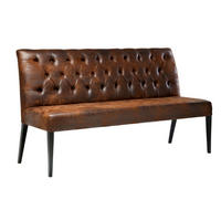 SITZBANK in Textil Braun  - Schwarz/Braun, Design, Holz/Textil (162/92/55cm) - Kare-Design