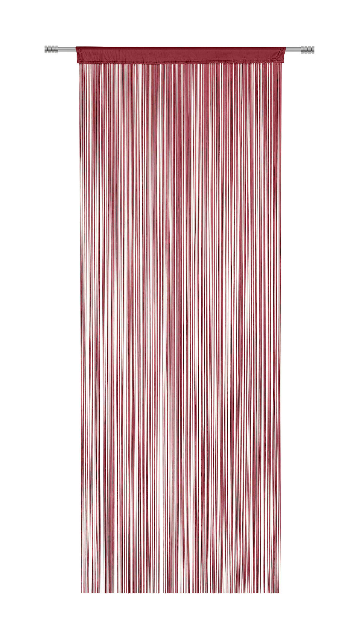 NITASTA ZAVESA UNI, RDEČA  prosojno   90/245 cm  - rdeča, Konvencionalno, tekstil (90/245cm) - Boxxx