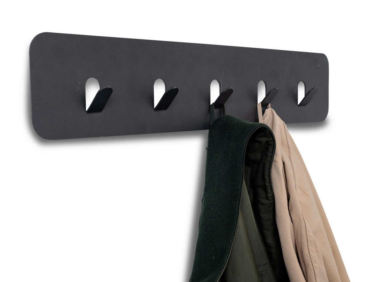 HAKENLEISTE  in Anthrazit  - Anthrazit, Design, Metall (50/10/3cm) - Xora