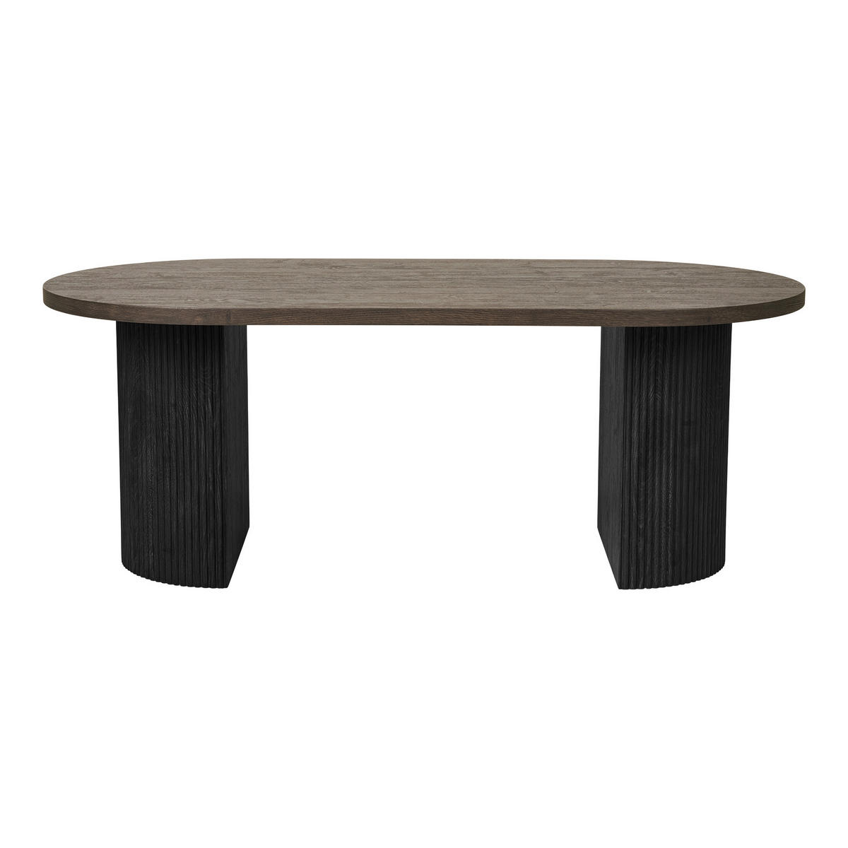 COUCHTISCH Boavista 120/60/45 cm oval Dunkelbraun  - Dunkelbraun/Naturfarben, Design, Holzwerkstoff (120/60/45cm) - MID.YOU