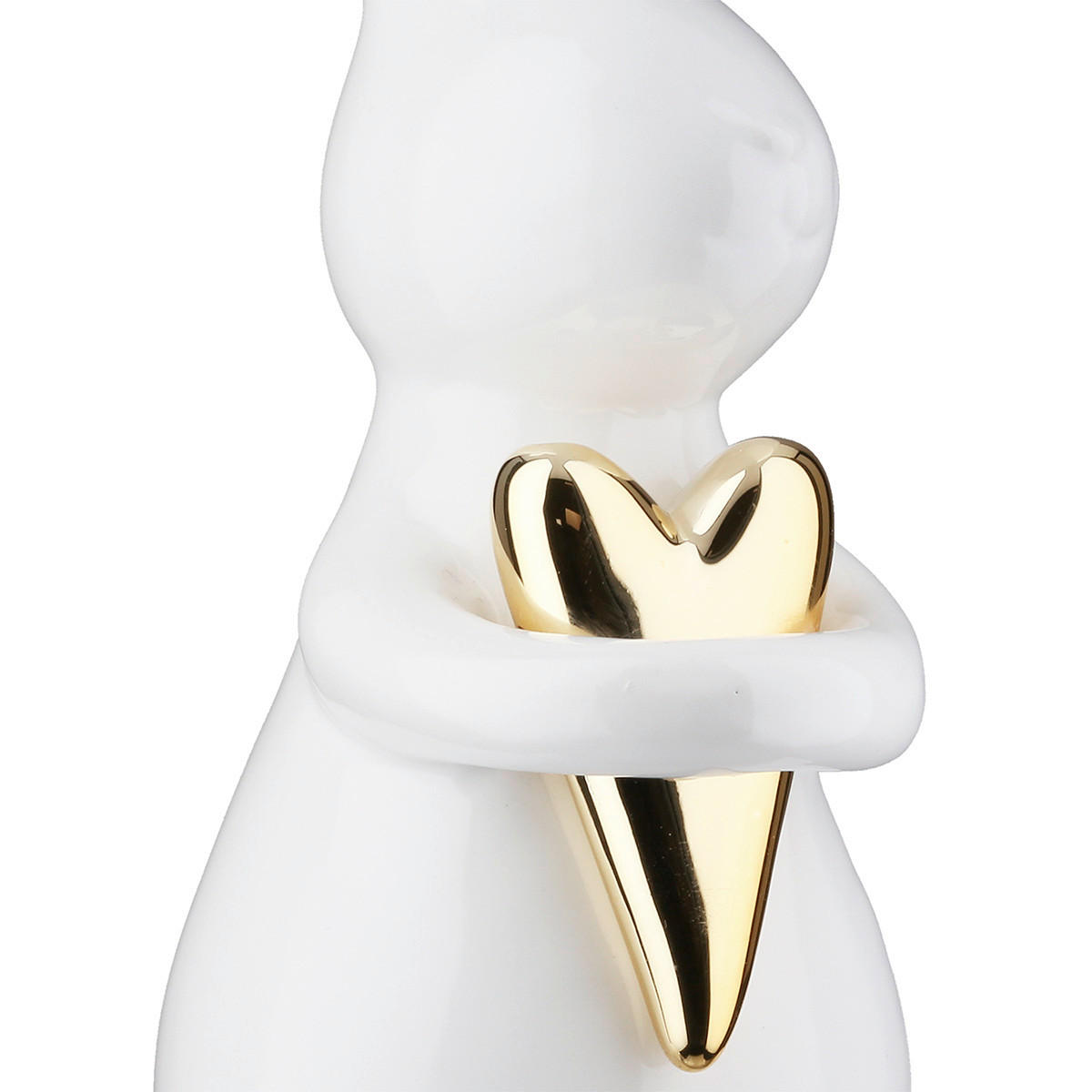 OSTERHASE - Weiß Hochglanz, LIFESTYLE, Keramik (8/19,50/10cm)