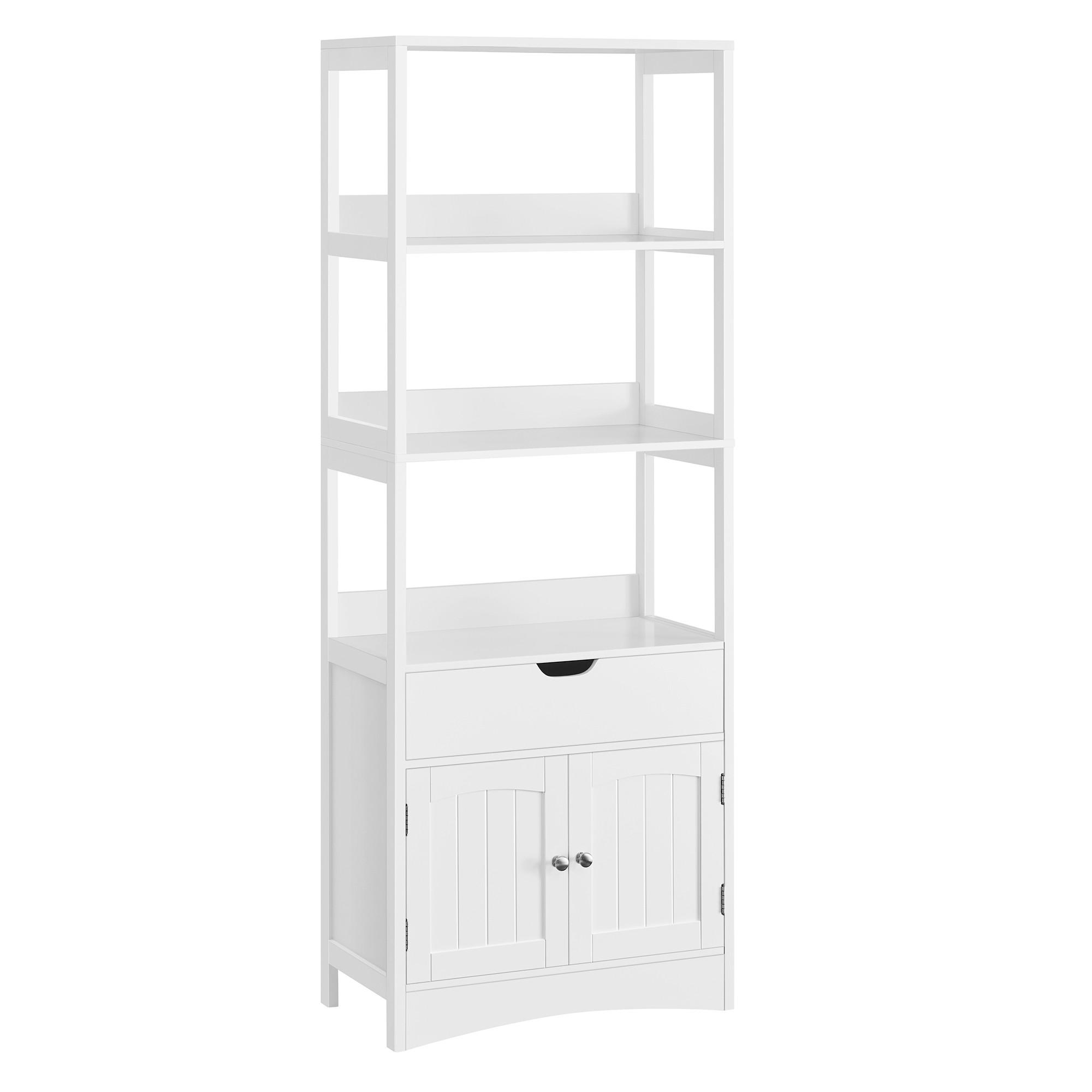 HOCHSCHRANK 60/154/32,5 cm  - Zinkfarben/Weiß, MODERN, Holzwerkstoff/Metall (60/154/32,5cm) - MID.YOU
