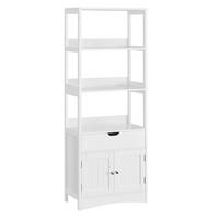 HOCHSCHRANK 60/154/32,5 cm  - Zinkfarben/Weiß, MODERN, Holzwerkstoff/Metall (60/154/32,5cm) - MID.YOU