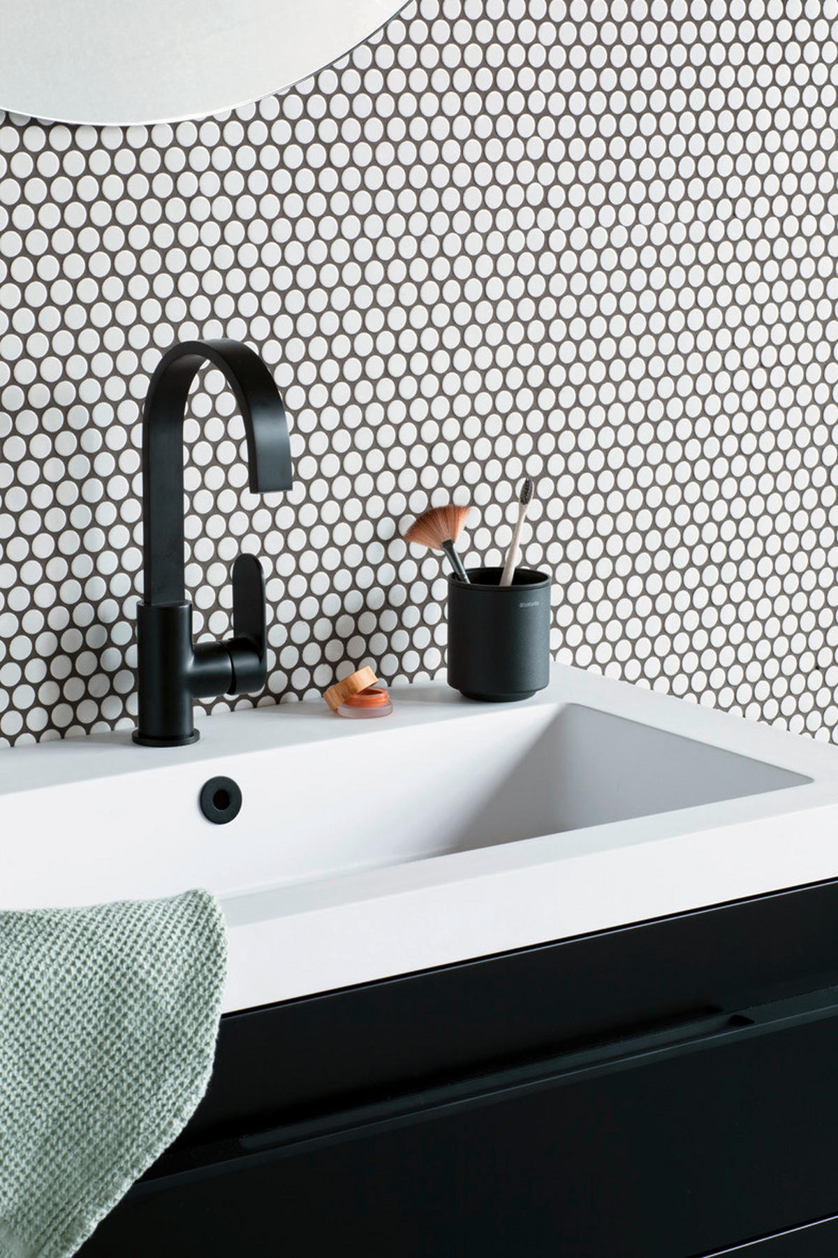 ZAHNPUTZBECHER MINDSET  - Grau, Basics, Kunststoff/Metall (8.1/9.4/8.1cm) - Brabantia