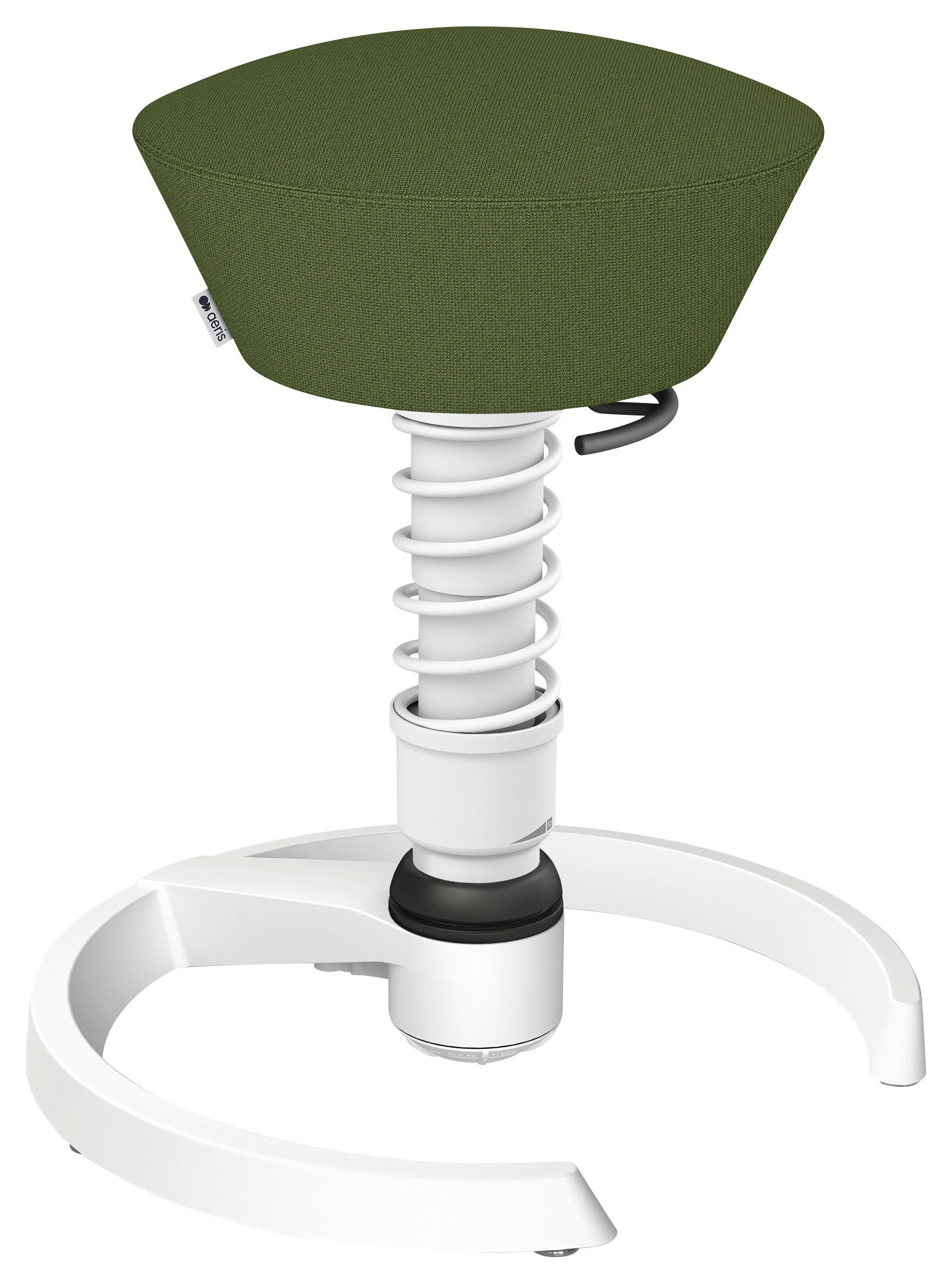 BÜROHOCKER recycel-Polyester   Grün, Weiss  - Weiss/Grün, Basics, Textil/Metall (55/45,66/55cm) - Aeris