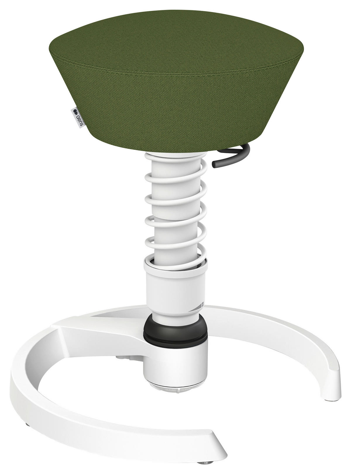 BÜROHOCKER 55/45,66/55 cm  - Weiß/Grün, Basics, Textil/Metall (55/45,66/55cm) - Aeris