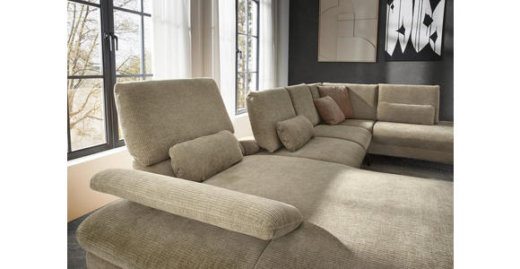 WOHNLANDSCHAFT in Webstoff Beige - Beige/Schwarz, Design, Textil/Metall (157/354/208cm) - Dieter Knoll