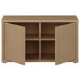 GARDEROBENBANK - Eichefarben/Grau, MODERN, Kunststoff (74,5/41,5/34,9cm) - Carryhome