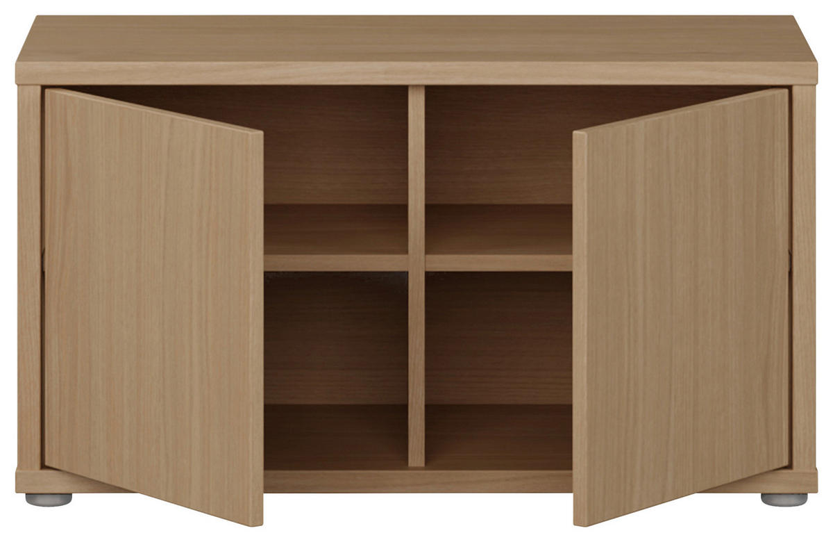 GARDEROBENBANK - Eichefarben/Grau, MODERN, Kunststoff (74,5/41,5/34,9cm) - Carryhome