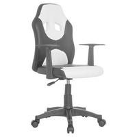 JUGENDDREHSTUHL Schwarz, Weiß  - Schwarz/Weiß, Basics, Kunststoff (54/90-100/48cm) - MID.YOU