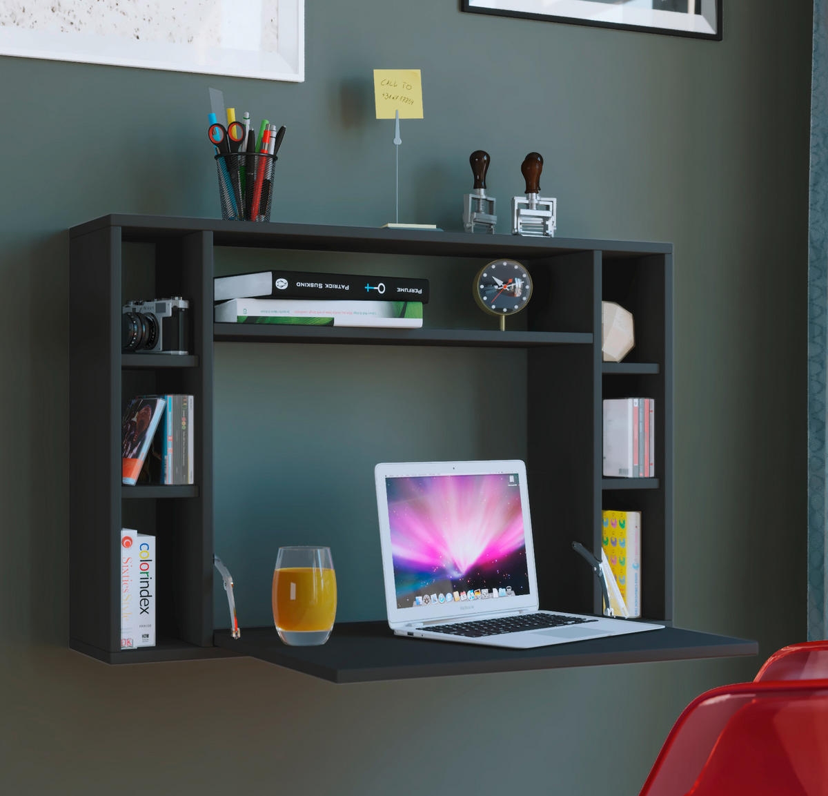LAPTOPTISCH Schwarz  - Schwarz, KONVENTIONELL, Holzwerkstoff (90/20/60cm) - MID.YOU