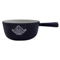 FONDUEPFANNE Heidi Cheese Line: Chalet  - Weiss/Schwarz, Basics, Metall (20cm) - Heidi Cheese Line