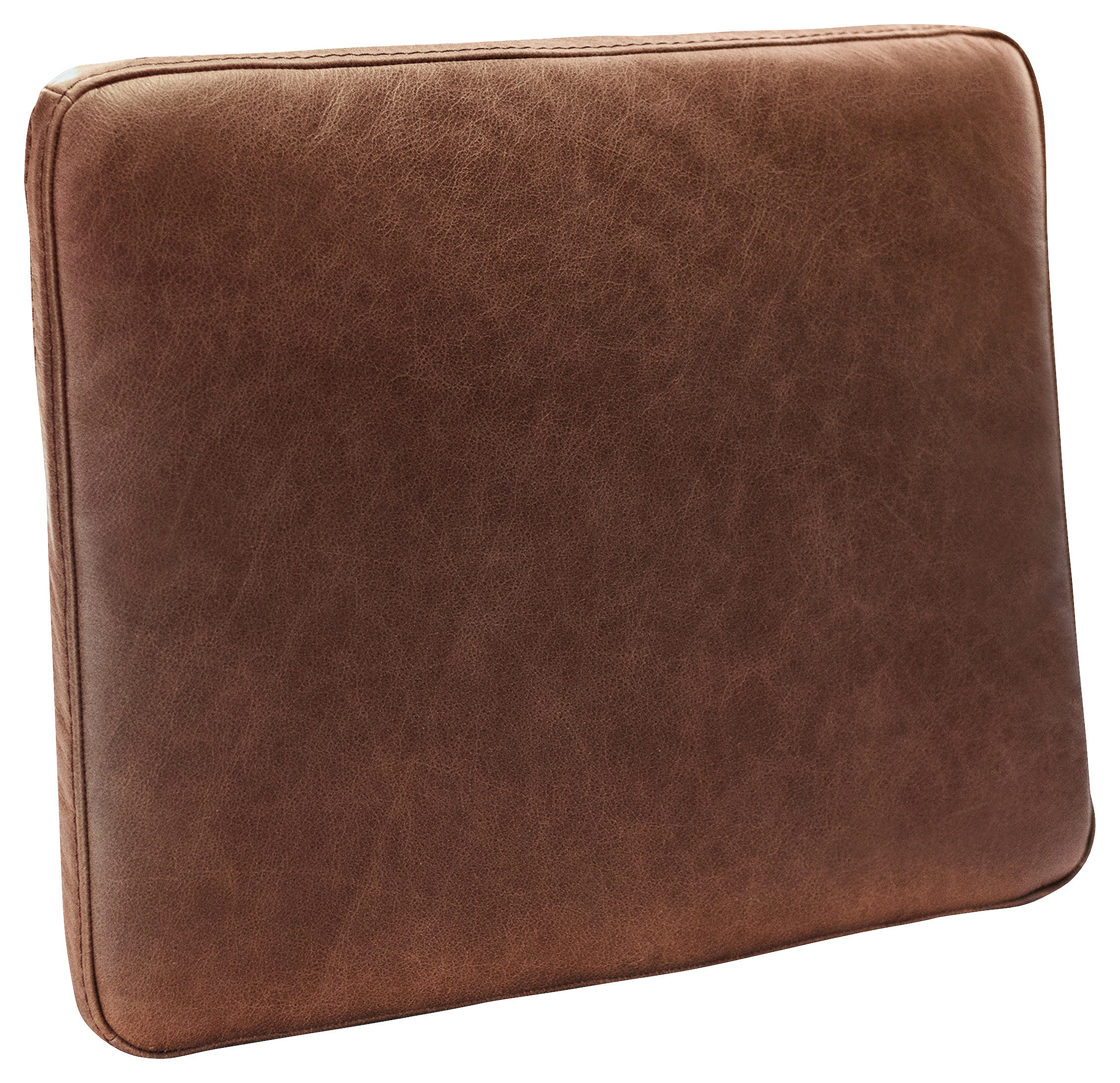 ZIERKISSEN SPRING  - Dunkelbraun, Design, Leder (52/42/7cm) - Livetastic