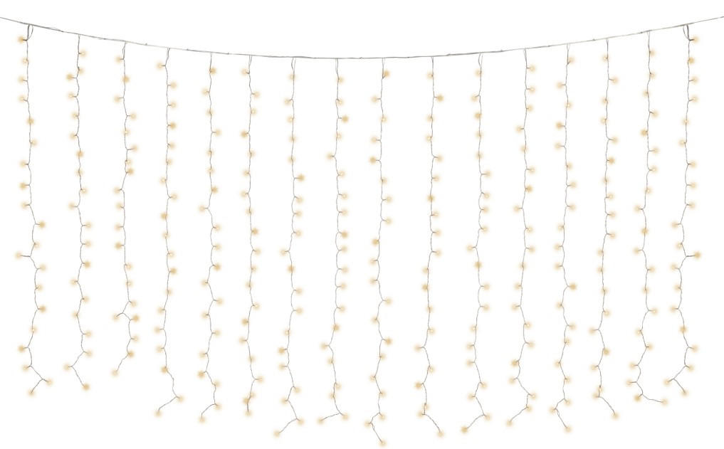 LICHTERVORHANG 200/0/200 cm  - Weiß, Basics, Kunststoff (200/0/200cm)