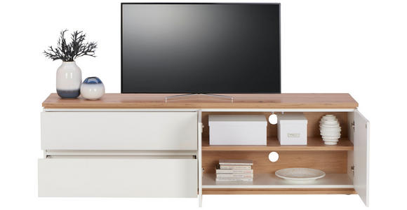 LOWBOARD  in 184/54/42 cm  - Schwarz/Weiß, Design, Holzwerkstoff/Kunststoff (184/54/42cm) - Xora