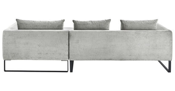 ECKSOFA  in Cord Grau  284/178 cm  - Schwarz/Grau, KONVENTIONELL, Textil/Metall (284/178cm) - Hom`in