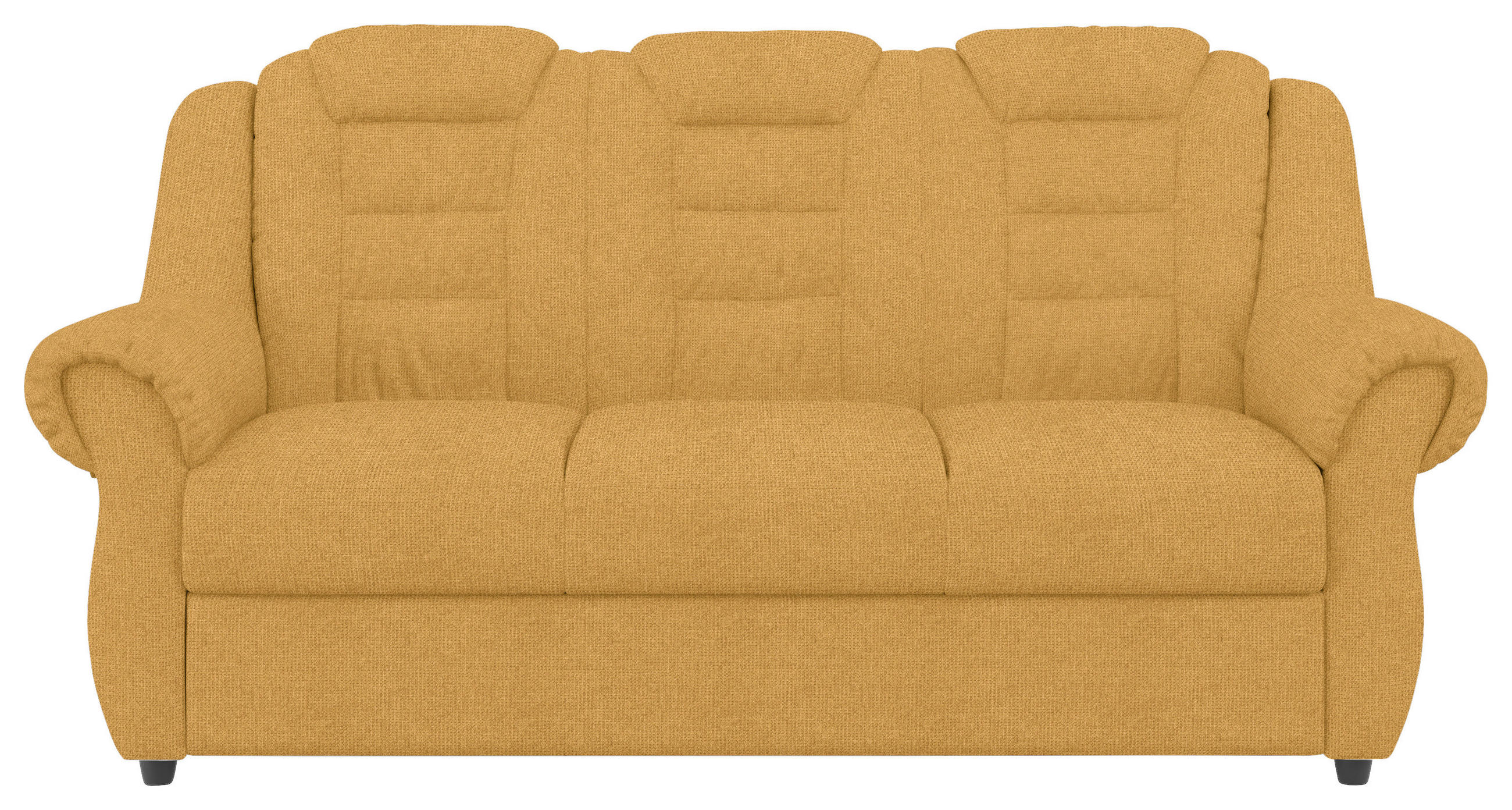 3-SITZER-SOFA in Chenille Gelb - Gelb/Schwarz, Konventionell, Kunststoff/Textil (196/102/1101cm) - Livetastic