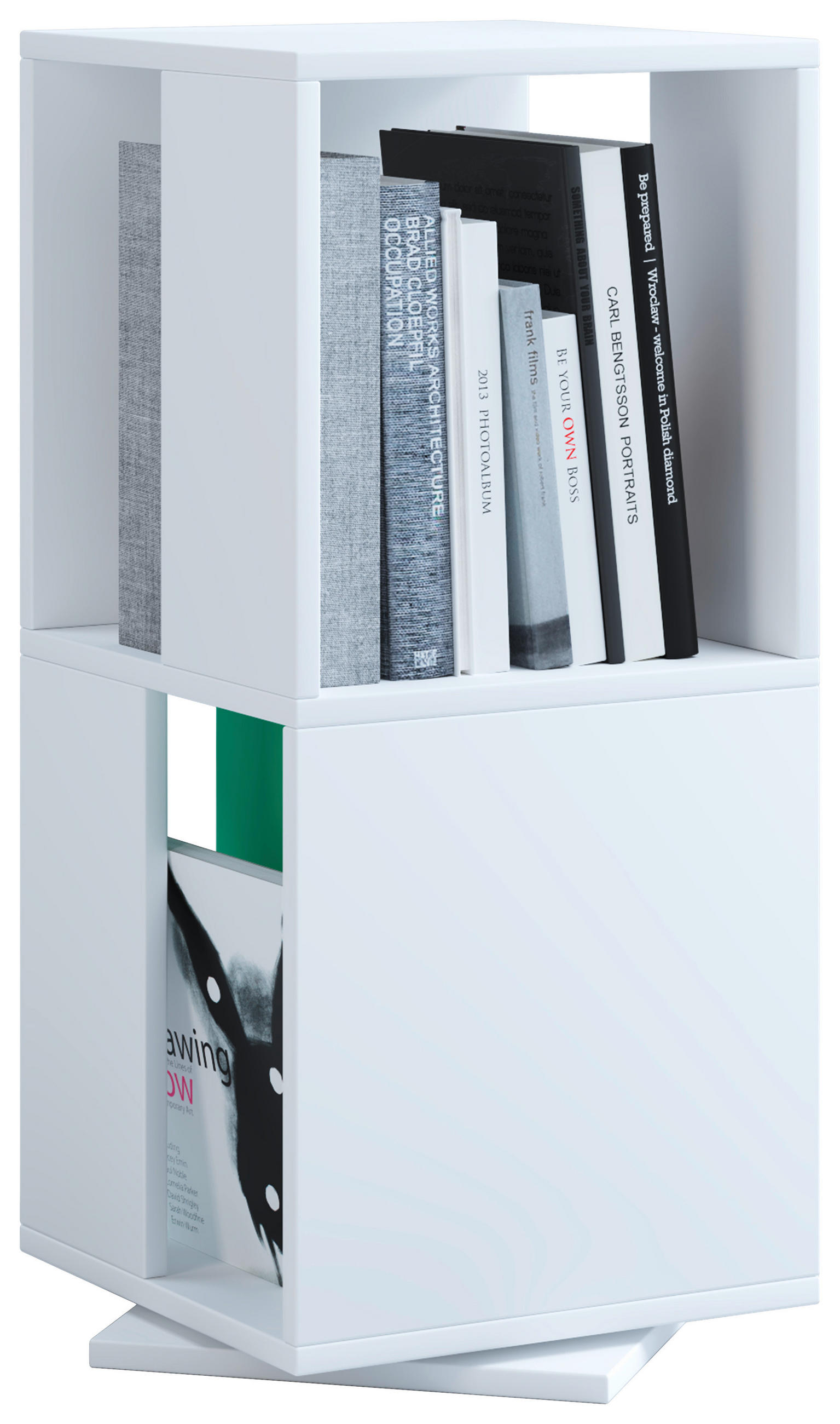 VRIDBAR HYLLA i 34/74/34 cm vit  - vit, Basics, trämaterial (34/74/34cm) - MID.YOU