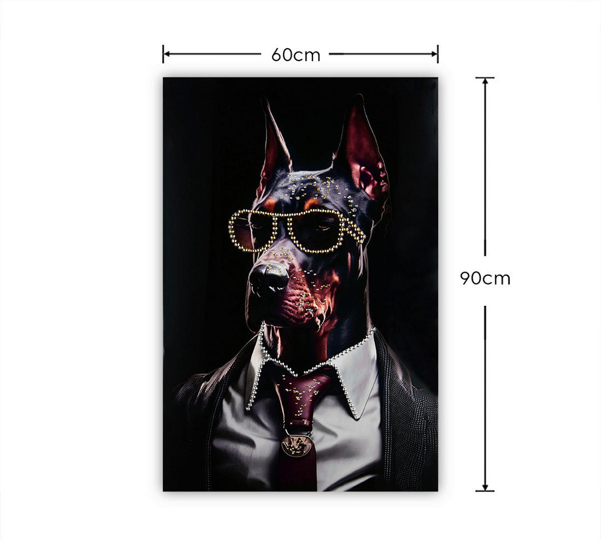 BILD Tiere 60/90 cm  - Multicolor, Design, Kunststoff/Textil (60/90cm)