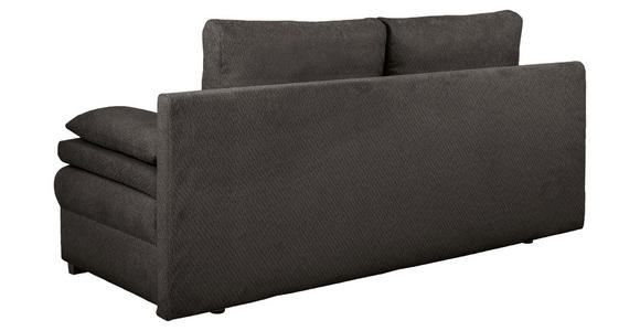 SCHLAFSOFA  mit Liegefunktion, Schlafen auf Sitzhöhe, Rücken echt Struktur Schwarz  - Schwarz, KONVENTIONELL, Kunststoff/Textil (195/93/83cm) - Carryhome
