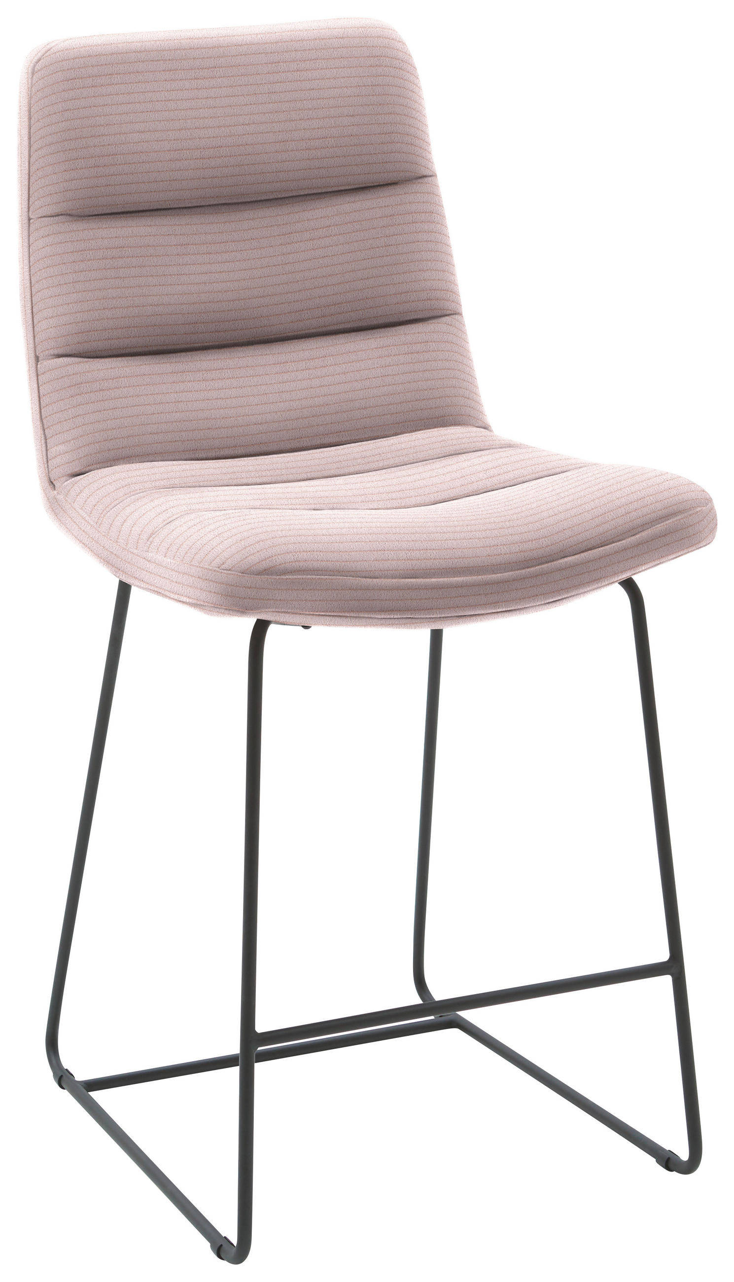 TRESENSTUHL - Hellrosa/Schwarz, Design, Textil/Metall (52/106/66cm) - Dieter Knoll