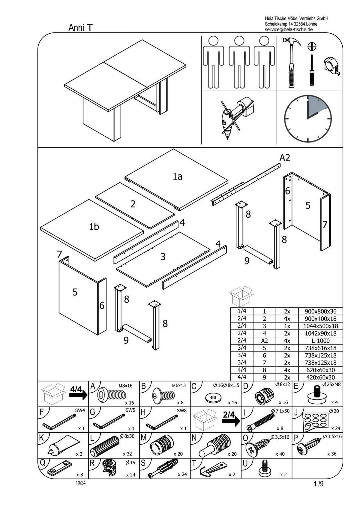 ESSTISCH 90/160-320/76 cm Nachbildung  Metall, Holzwerkstoff ausziehbar rechteckig Schwarz, Eichefarben  - Eichefarben/Schwarz, MODERN, Holzwerkstoff/Metall (90/160-320/76cm) - P & B