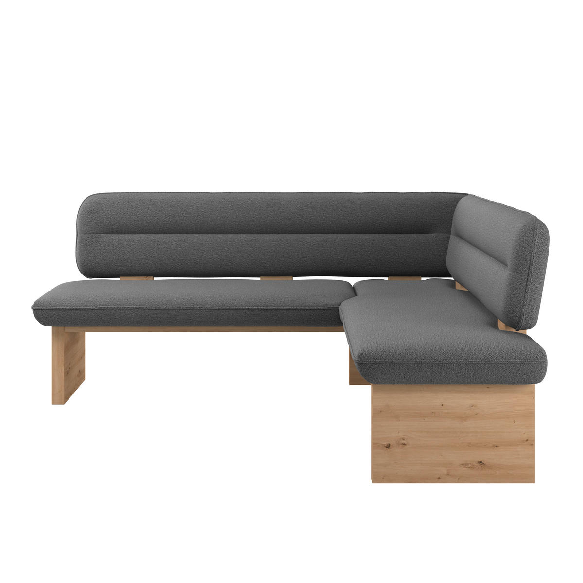 ECKBANK 232/170 cm Webstoff Anthrazit Eiche Sperrholz   - Eichefarben/Anthrazit, KONVENTIONELL, Holz/Textil (232/170cm) - Livetastic