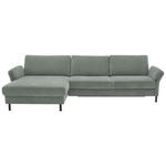 ECKSOFA  in Chenille, Flachgewebe Hellgrau  175/316 cm  - Hellgrau/Schwarz, Design, Textil/Metall (175/316cm) - Dieter Knoll