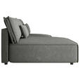 ECKSOFA Grau Webstoff Zierkissen, Rückenkissen, Rücken echt  - Schwarz/Grau, MODERN, Kunststoff/Textil (153/200cm) - Xora