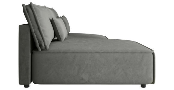 ECKSOFA Grau Webstoff Zierkissen, Rückenkissen, Rücken echt  - Schwarz/Grau, MODERN, Kunststoff/Textil (153/200cm) - Xora