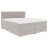 BOXSPRINGBETT 180/200 cm  in Hellgrau  - Chromfarben/Hellgrau, KONVENTIONELL, Kunststoff/Textil (180/200cm) - Boxxx