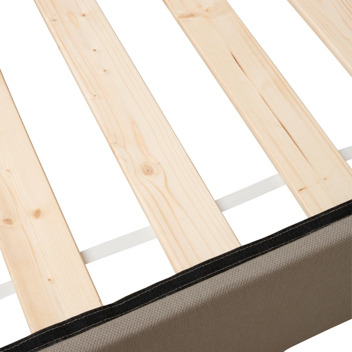 POSTELJA Z VZMETNICO 200 cm   x 200 cm  , tekstil peščene barve  - črna/peščene barve, Basics, umetna masa/tekstil (200/200cm) - P & B